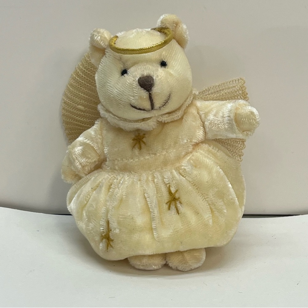vintage russ berries‎ bear angel embroidered velvet y2k christmas plush decor